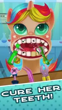 Tiny Pony Unicorn Dentist SIMULATOR Screen Shot 1