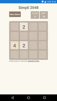 Simpli 2048 Screen Shot 0