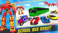 School Bus Robot Car Game Screen Shot 6