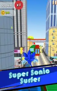 Subway Hedgehog Surf Sonic Run Screen Shot 1