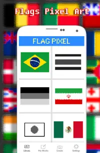 Flags Pixel Coloring By Number Screen Shot 0