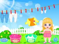 Lave ropa de las niñas juegos Screen Shot 3