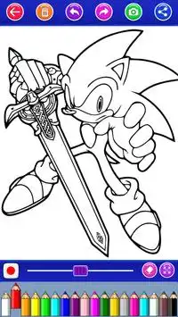 son ick coloring shadow hedgehogs game Screen Shot 5
