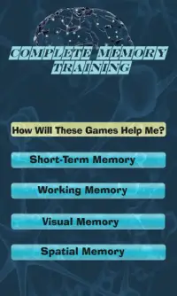 Complete Memory Training Game Screen Shot 0