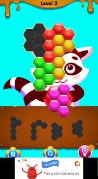 Kitty Hexagon Block Puzzle Screen Shot 1