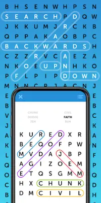 Simple Word Search Puzzles Screen Shot 1
