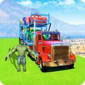 Incredible Superhero Euro Truck Driving Adventure