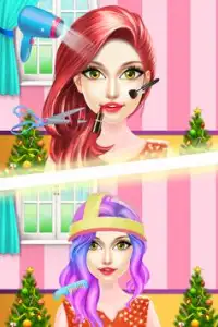 Christmas Girls Hair Styles & Makeup Artist Salon Screen Shot 1