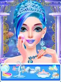 Biru putri-makeup Salon game untuk anak perempuan Screen Shot 1