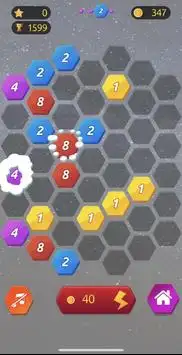 2048 hex Connect - 2048 hexagon Puzzle game Screen Shot 3