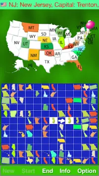 Mapa Solitaire Free - USA Screen Shot 0