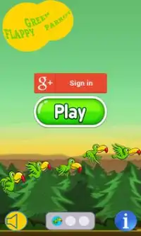 Flappy Green Parrot Screen Shot 0