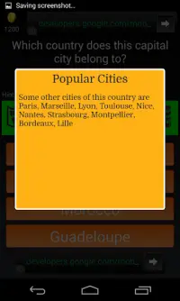 Capital City to Country Quiz Screen Shot 7