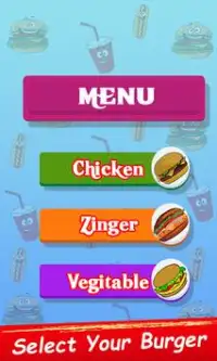 Kids Street Food Burger Cooking Game Screen Shot 1
