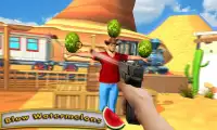 Watermelon Gun Shooting 3D: Fruit Shooter FPS Game Screen Shot 3