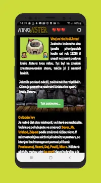 Král Jister 1 - česká textová adventura Screen Shot 1