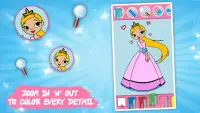 Kleurplaten kinderspel Prinses Screen Shot 3