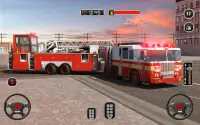 fuego motor camión conducc sim Screen Shot 14