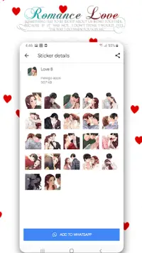 Couple Love Romance Sticker Packs : WAStickerApps Screen Shot 5