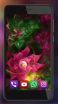 Fantasy Neon Flowers Live Wallpaper Screen Shot 2