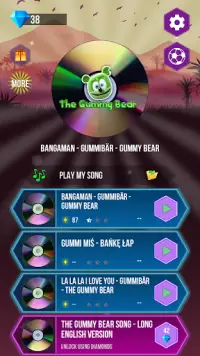 The Gummy Bear Tiles Hop Game Screen Shot 0