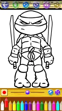 Coloring Ninja Power Turtle Screen Shot 4