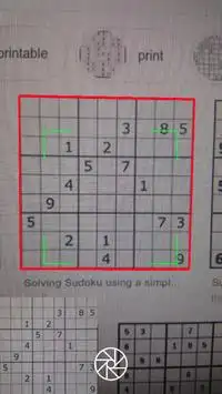 Sudoku Camera Screen Shot 1