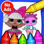 Coloring lol dolls princesses girls