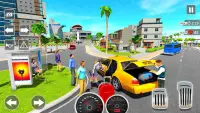 Taxi car Driving Simulator 3D Screen Shot 6