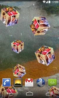 3D Photo Cube Live Wallpaper Screen Shot 2