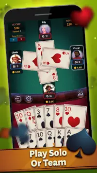 Spades Offline - Kartenspiele Screen Shot 1