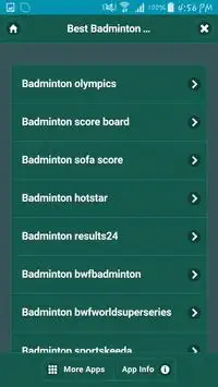 Best Badminton Live Score Screen Shot 0