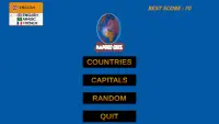 MapGeo- jeu  pays et capitales sur la carte quiz Screen Shot 0