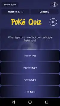 Quiz for Pokemon - I generation Screen Shot 1