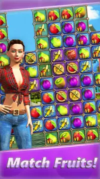 Dream Fruit Farm - Match 3 Puzzle Game Free Screen Shot 0