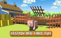Blocky Pig Simulator 3D Screen Shot 1