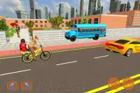 Virtual Grandpa: School Kids Bicycle Transport Fun Screen Shot 4