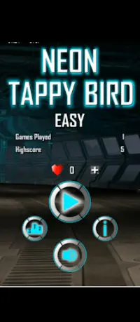 Neon Tappy Bird - One Tap Game - Flying Bird Screen Shot 16