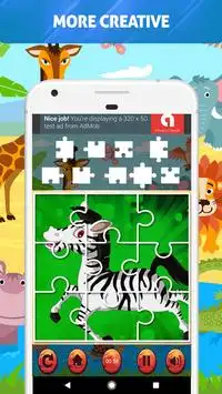 Animal Jigsaw Puzzles For Kids Screen Shot 3