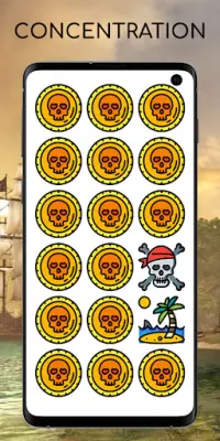 Pirate Memory - puzzle memory game for all ages Screen Shot 1