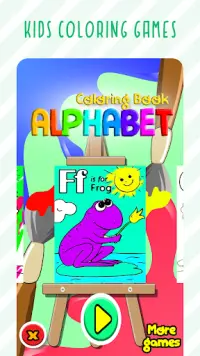 Juego de colorear para niños - Aprender letras Screen Shot 0