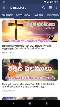 Biblemate - Telugu Christian Bible Messages, Songs Screen Shot 2