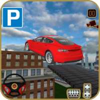 Roof Jumping Car Parking : Crazy Stunts Driving 3d