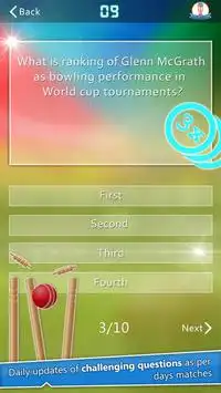 क्रिकेट प्रश्नोत्तरी Screen Shot 1