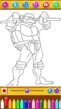 Color the super turtle legend ninja Screen Shot 6