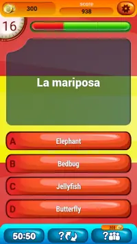 스페인어 어휘 재미 무료 퀴즈 게임 Screen Shot 3