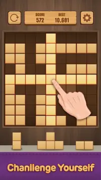 ウッドパズルブロック-クラシックパズルブロックブレインゲーム Screen Shot 2