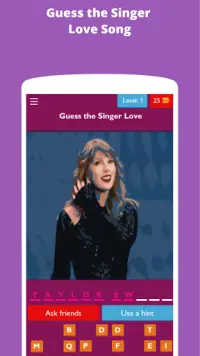 Guess the Singer Love Song Screen Shot 0