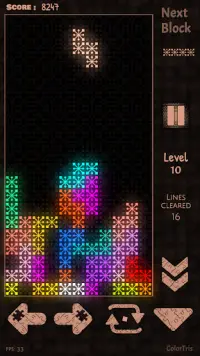 ColorTris - Falling Neon Blocks Classic Brick Game Screen Shot 5