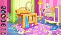 Baby Doll House Cleaning Princess Room Game Screen Shot 6
